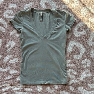 SKIMS Mineral Green V-Neck Top!